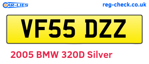 VF55DZZ are the vehicle registration plates.