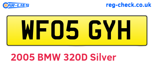 WF05GYH are the vehicle registration plates.