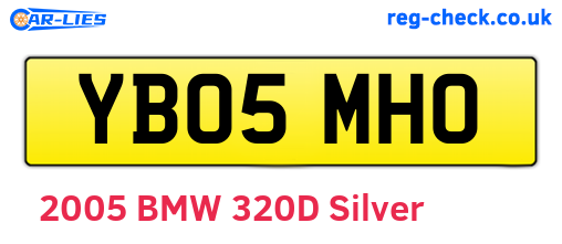 YB05MHO are the vehicle registration plates.