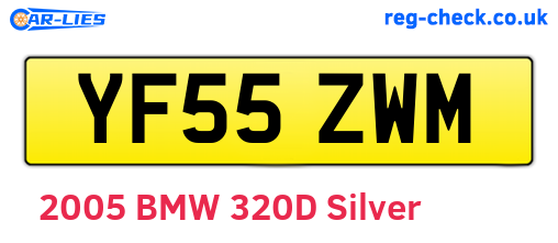 YF55ZWM are the vehicle registration plates.