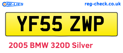 YF55ZWP are the vehicle registration plates.