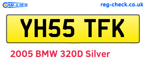 YH55TFK are the vehicle registration plates.