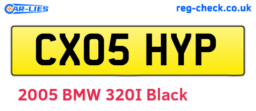 CX05HYP are the vehicle registration plates.