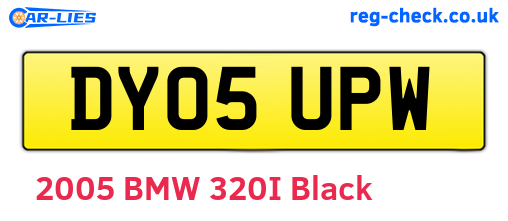 DY05UPW are the vehicle registration plates.
