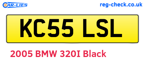 KC55LSL are the vehicle registration plates.