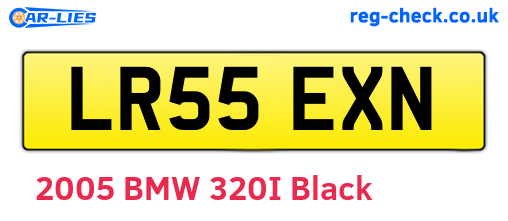 LR55EXN are the vehicle registration plates.