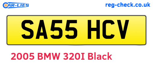 SA55HCV are the vehicle registration plates.