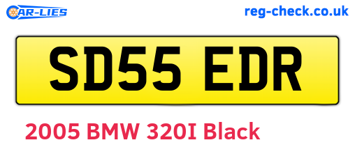 SD55EDR are the vehicle registration plates.