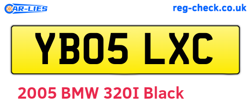 YB05LXC are the vehicle registration plates.