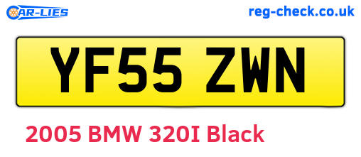 YF55ZWN are the vehicle registration plates.