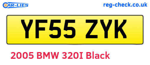 YF55ZYK are the vehicle registration plates.