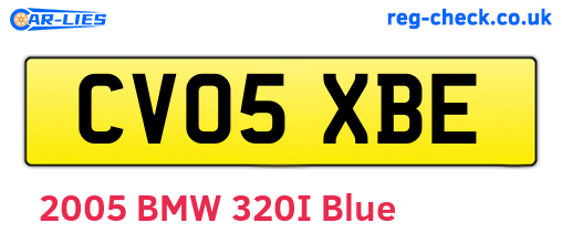CV05XBE are the vehicle registration plates.