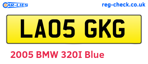 LA05GKG are the vehicle registration plates.