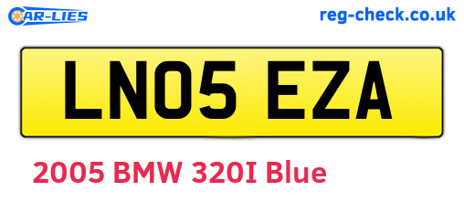 LN05EZA are the vehicle registration plates.