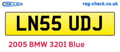 LN55UDJ are the vehicle registration plates.
