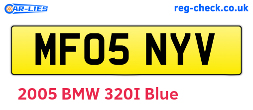 MF05NYV are the vehicle registration plates.