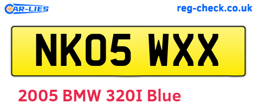 NK05WXX are the vehicle registration plates.