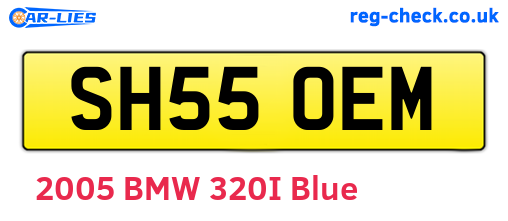 SH55OEM are the vehicle registration plates.