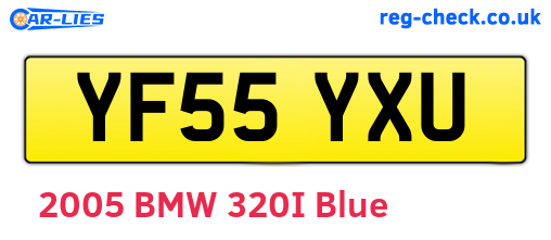 YF55YXU are the vehicle registration plates.