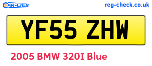 YF55ZHW are the vehicle registration plates.
