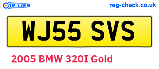 WJ55SVS are the vehicle registration plates.