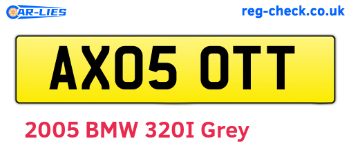 AX05OTT are the vehicle registration plates.
