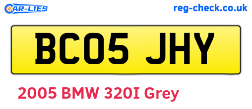 BC05JHY are the vehicle registration plates.