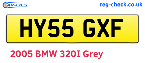 HY55GXF are the vehicle registration plates.