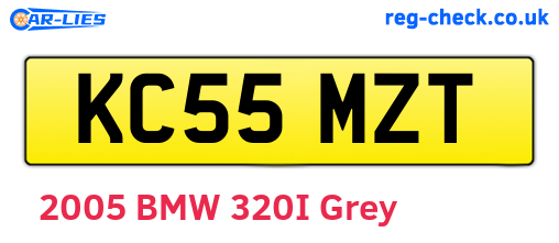 KC55MZT are the vehicle registration plates.