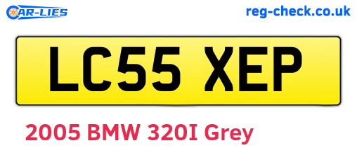 LC55XEP are the vehicle registration plates.