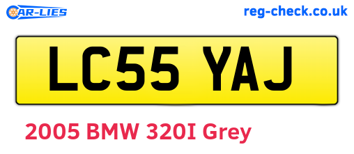 LC55YAJ are the vehicle registration plates.