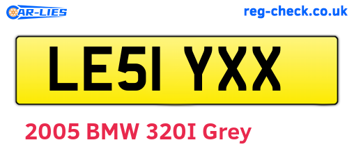 LE51YXX are the vehicle registration plates.