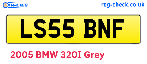 LS55BNF are the vehicle registration plates.
