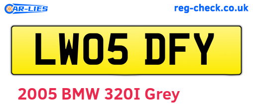 LW05DFY are the vehicle registration plates.