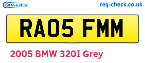 RA05FMM are the vehicle registration plates.