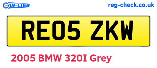 RE05ZKW are the vehicle registration plates.