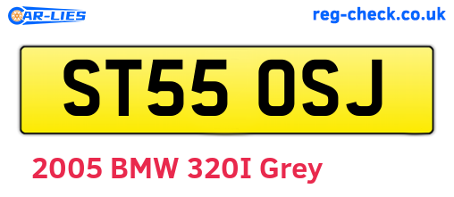 ST55OSJ are the vehicle registration plates.