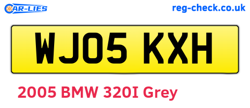 WJ05KXH are the vehicle registration plates.