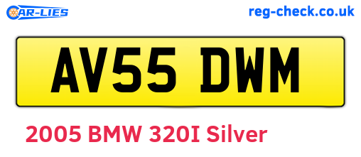 AV55DWM are the vehicle registration plates.