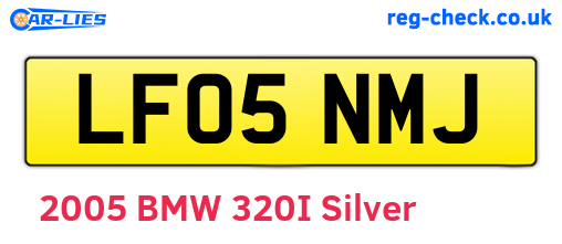 LF05NMJ are the vehicle registration plates.