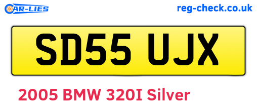 SD55UJX are the vehicle registration plates.