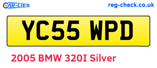 YC55WPD are the vehicle registration plates.