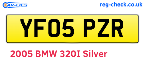 YF05PZR are the vehicle registration plates.