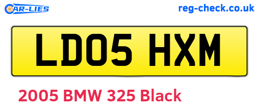 LD05HXM are the vehicle registration plates.