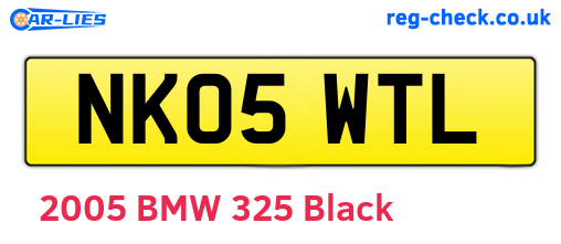 NK05WTL are the vehicle registration plates.