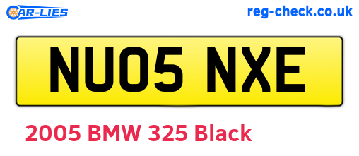 NU05NXE are the vehicle registration plates.