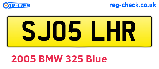 SJ05LHR are the vehicle registration plates.