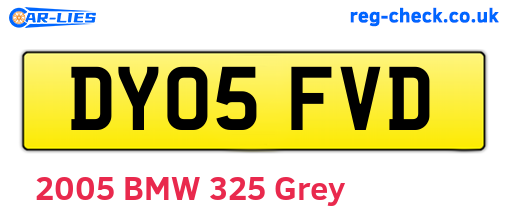 DY05FVD are the vehicle registration plates.