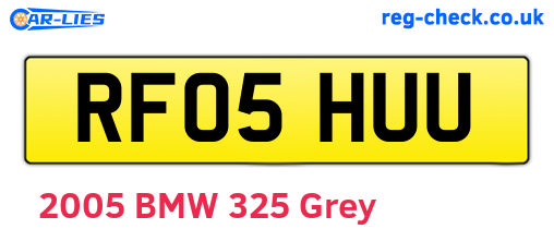 RF05HUU are the vehicle registration plates.