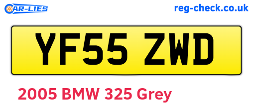 YF55ZWD are the vehicle registration plates.
